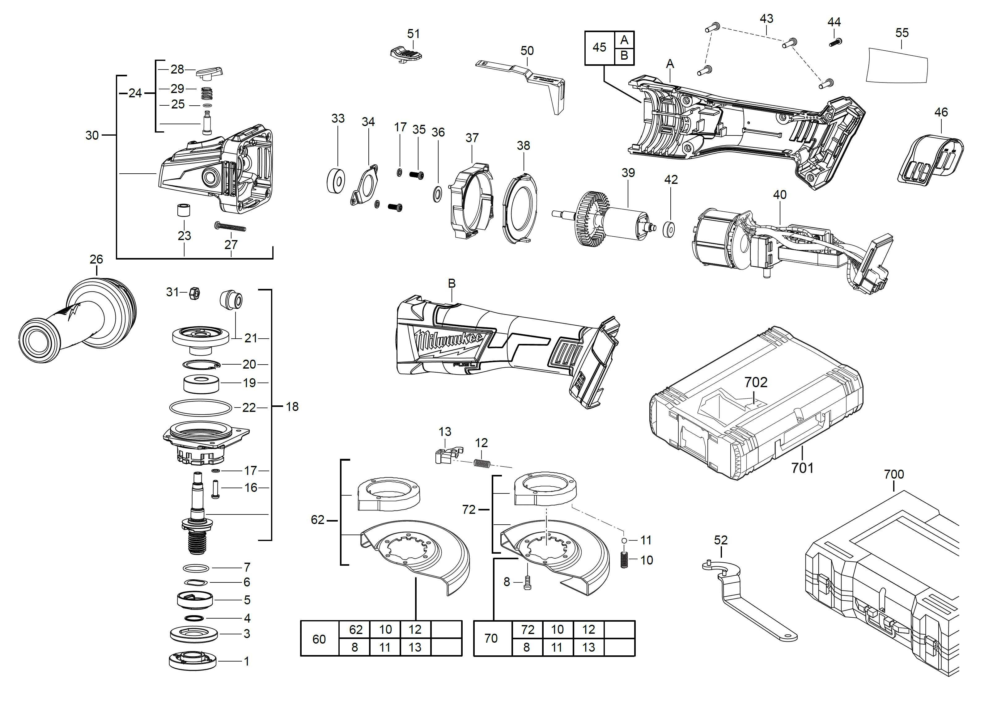 Buy A Milwaukee M18 CAG115X 1 GEAR BOX 4931461667 Spare