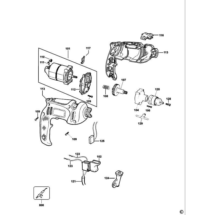 Buy A Black Decker CD200 Drill Chuck Key 330034 07 Spare Part Tye 2