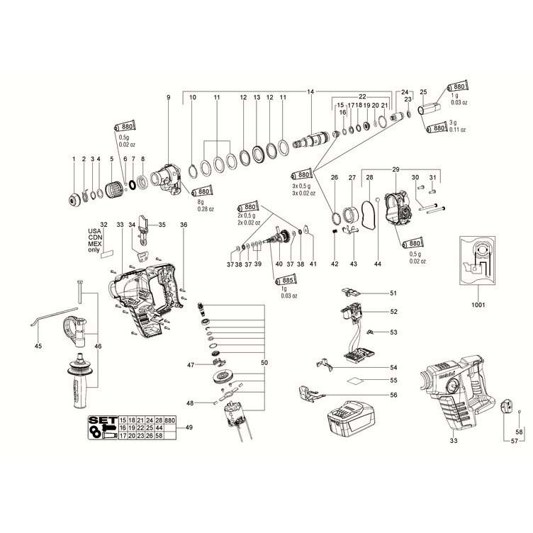 Buy A Metabo BHA 36 LTX Compact ELECTRONIC SWITCH.DC 36V 343409100 