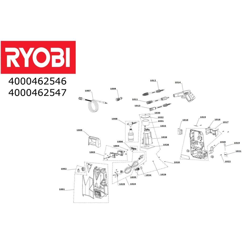 Buy A Ryobi RPW110B Spare part or Replacement for Your Pressure Washer Machine Today