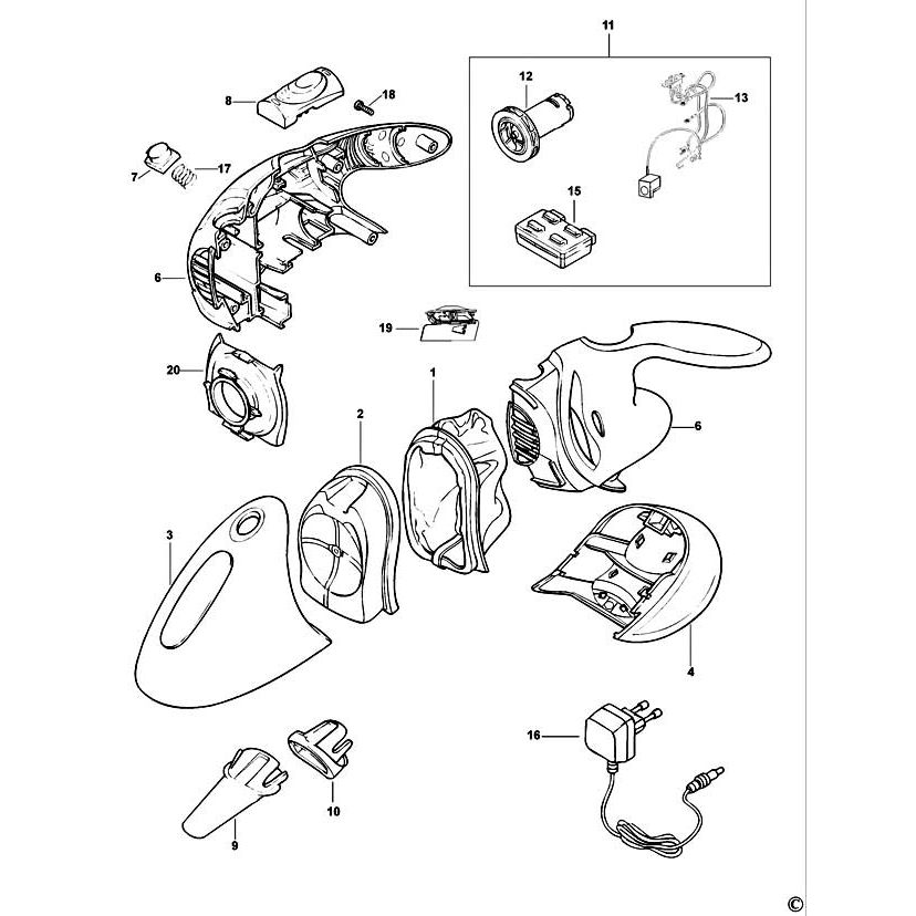 Black Decker V3603 Spare Parts List Type H1