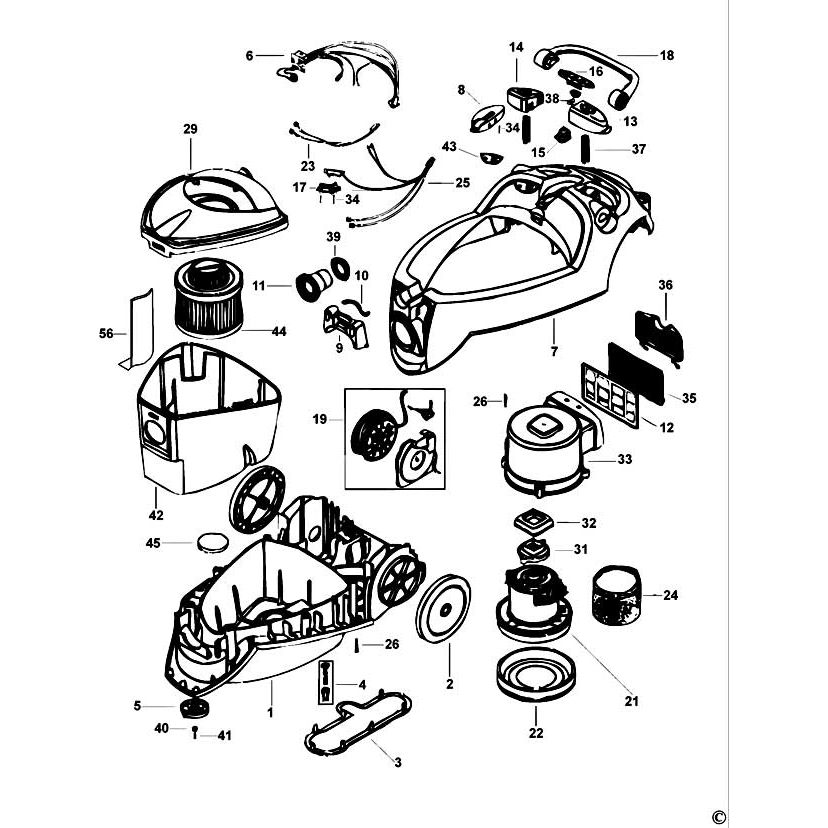 Black Decker VM875 Spare Parts List Type 1