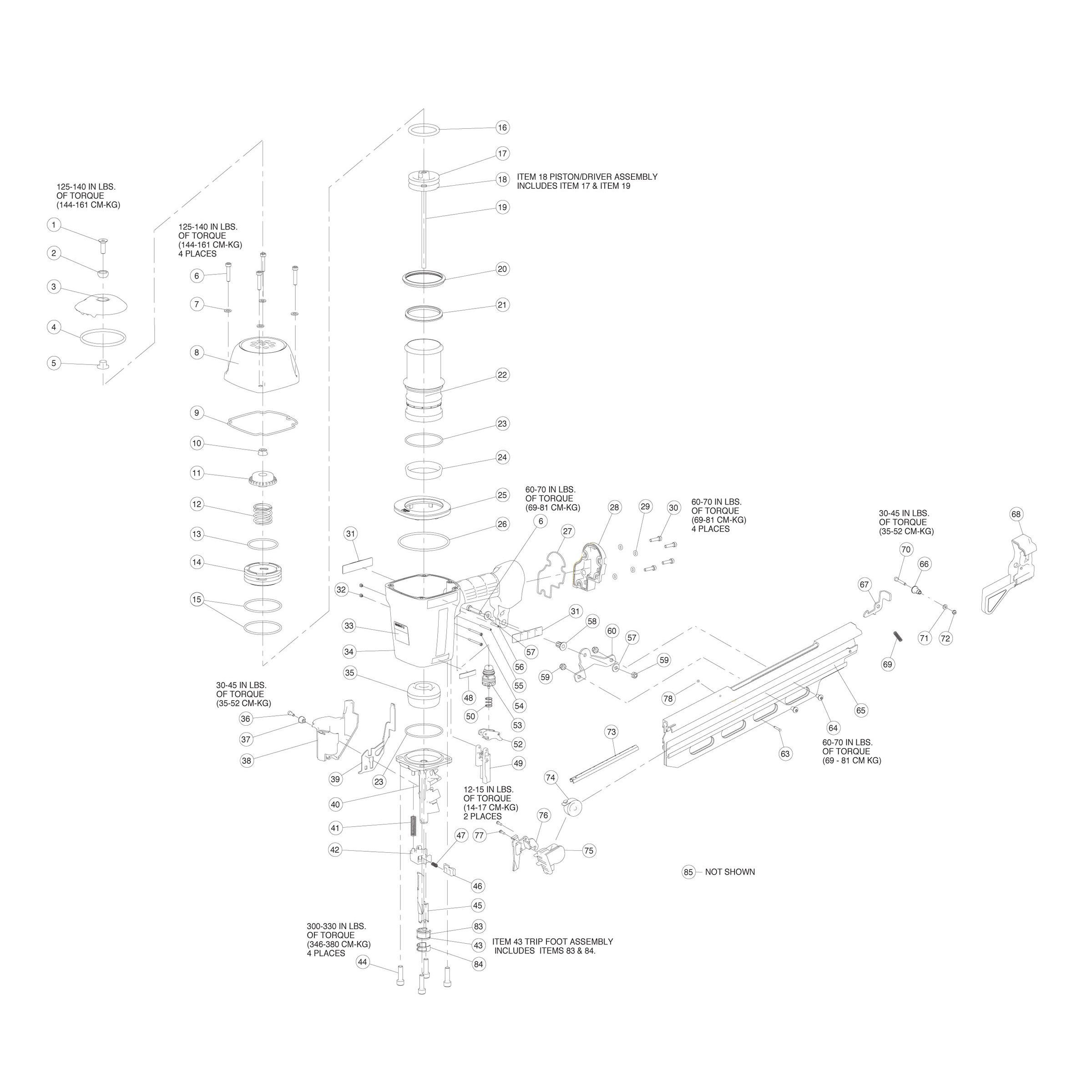 Buy A Bostich Nrh17 2 Foot Trip Spare Part