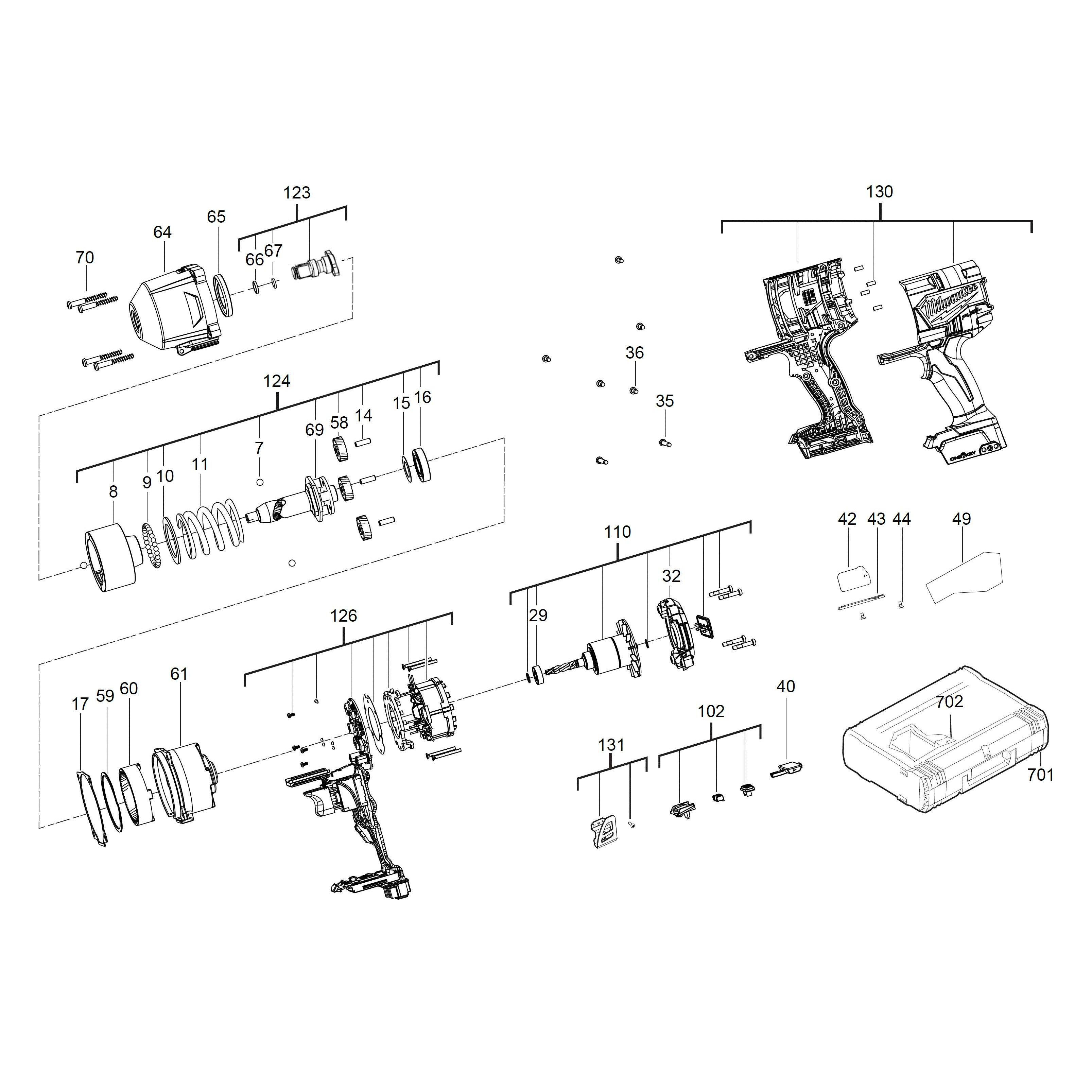 Buy A Milwaukee M18 ONEFHIWF DRIVE 4931465520 Spare Part Serial 