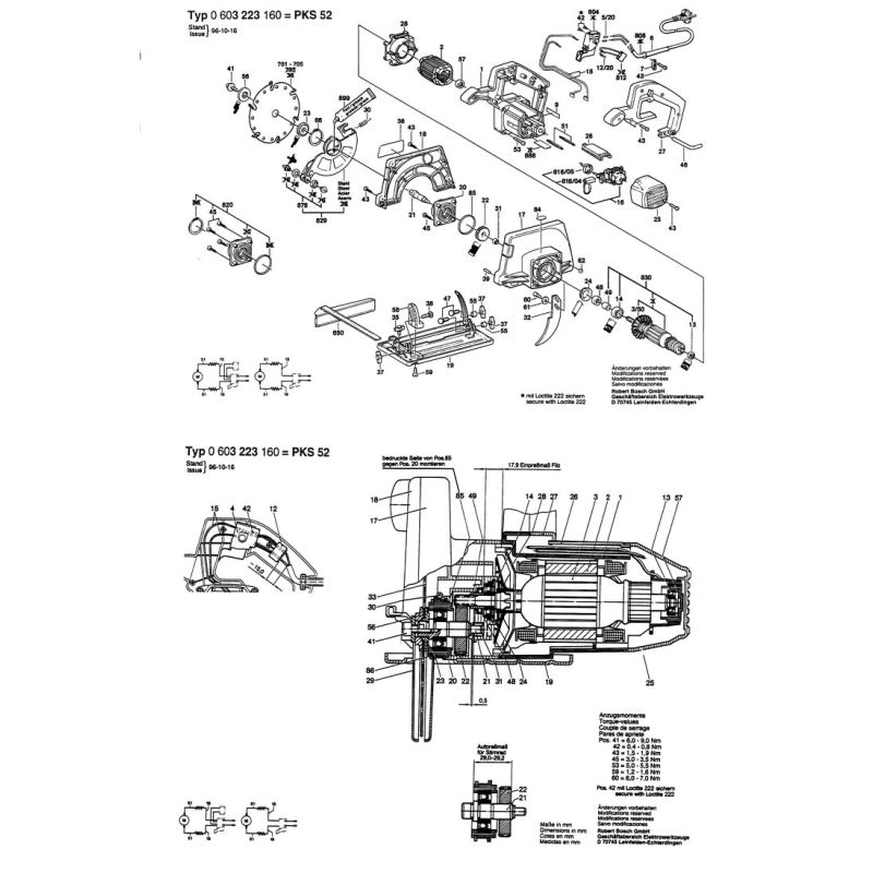 Buy A Bosch PKS 52 0603223160 Spare part or Replacement part for Your ...