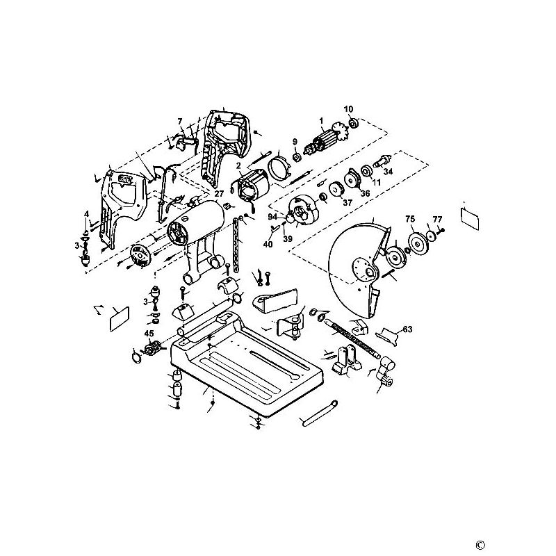 Dw870 chop outlet saw