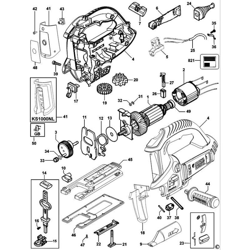 Buy A Black Decker KS1000E Spare part or Replacement part for