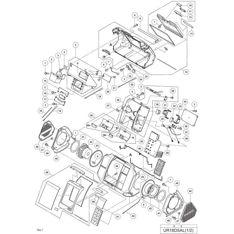 Buy A Hitachi UR18DSAL LOWER BACK COVER BUTTON 338363 