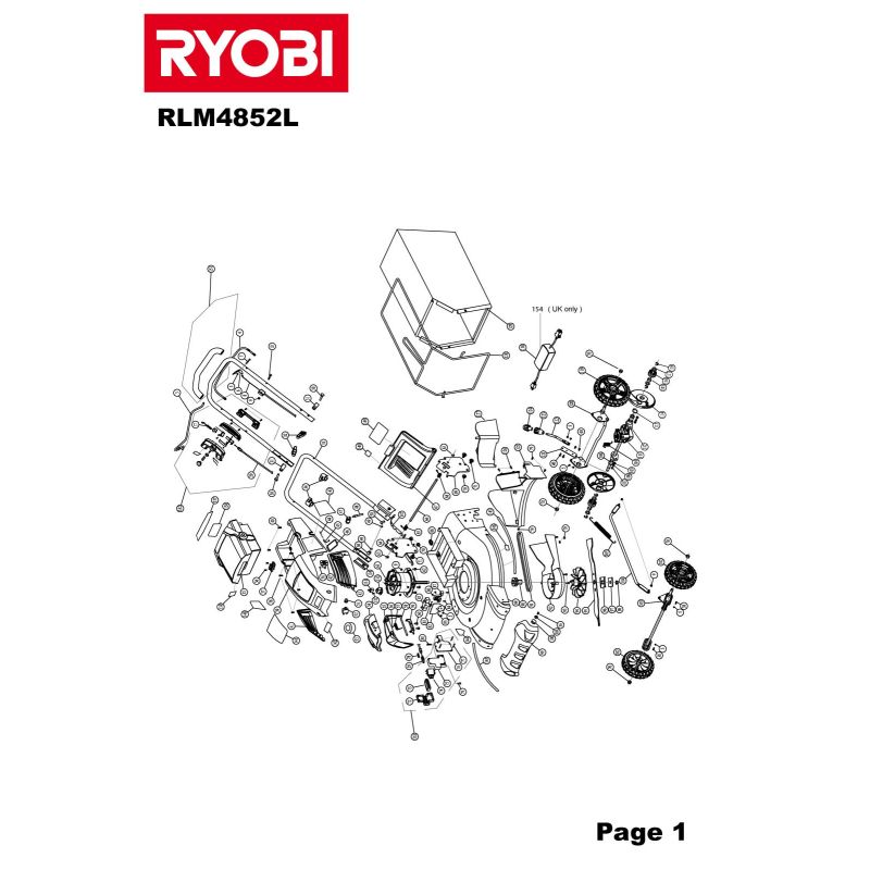 Buy A Ryobi RLM4852L Spare part or for Your 48V Lawnmower52CM and Fix Your Machine
