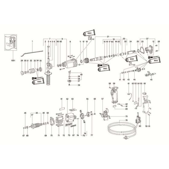 Buy A Metabo BH E 6024 S- R+L Spare part or Replacement part for Your ...