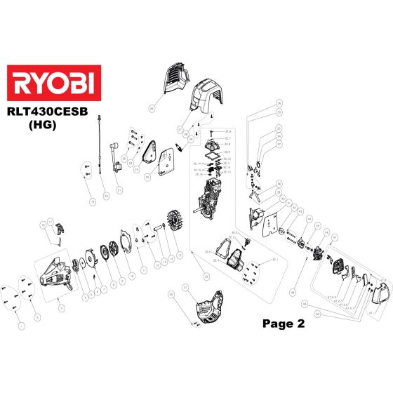 Buy A Ryobi Rlt430cesb Spare Part Or Replacement Part For Your 30cc