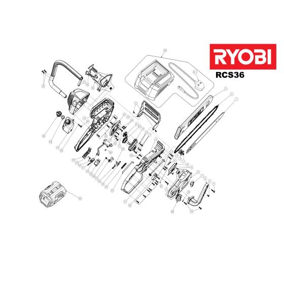 Buy A Ryobi RCS36 Spare part Replacement part for Your 36V DC Chainsaw and Fix Your Today