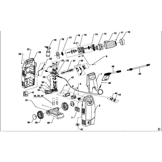 Black & Decker PW1350 Type 1 Pressure Washer Spare Parts