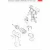 Makita 6226DWE Spare Parts List