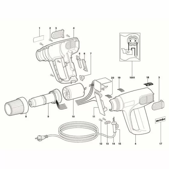Metabo HE 2000 MOTOR CPL. 317002690 Spare Part Type: 2005190
