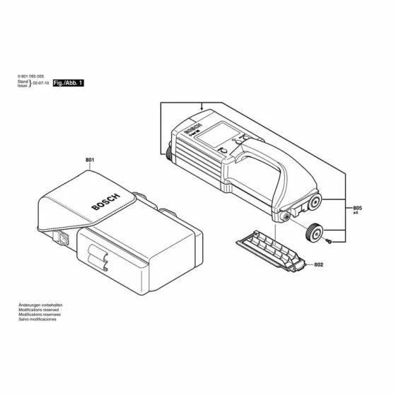 Bosch D-tect 100 concrete BAG 1609203D42 Spare Part Type: 0601095100