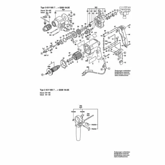 Bosch GSB 18-2 E CATCH DISK 2600190057 Spare Part Type: 601185703