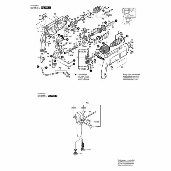 Bosch CSB 650-2 RE COUNTERSUNK-HEAD SCREW M6x38/12( Spare Part Type: 603161603