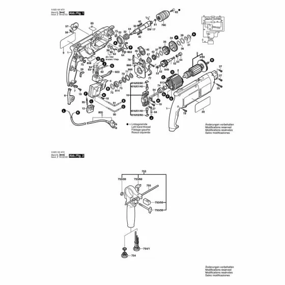 Bosch CSB 650-2 RE RATCHET CAP 2601322014 Spare Part Type: 603161670