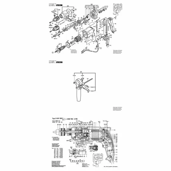 Bosch CSB 700-2 RE CABLE CLIP 2601035001 Spare Part Type: 603166680