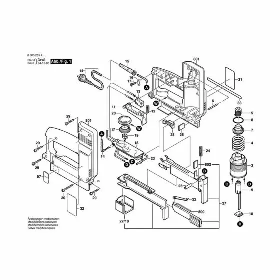 Bosch PTK 23 E TAPPING SCREW 1609202601 Type: 0603265403 Spare Part