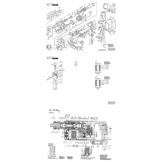 Bosch GBH 24 VFR CARBON-BRUSH SET 1617014131 Spare Part Type: 611246760