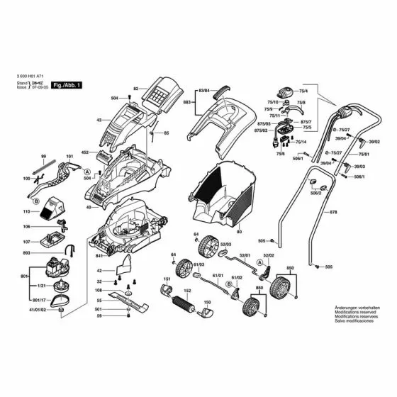 Bosch ROTAK 34 GC SET RING F016L65681 Spare Part Type: 3600H81A71