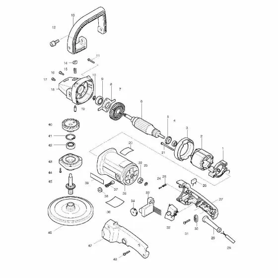 Makita 9227CB NOISE SUPPRESSOR MT814/815 645200-1 Spare Part