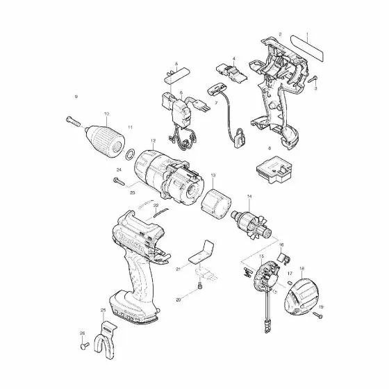 Makita BHP451 BHP451RFE PLASTIC CASE LABEL 804752-3 Spare Part