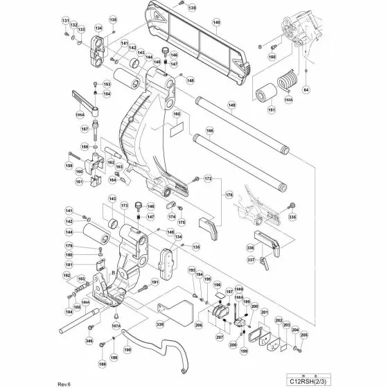 Hitachi C12RSH MACHINE SCREW M4X8 (10 PCS.) 949215 Spare Part