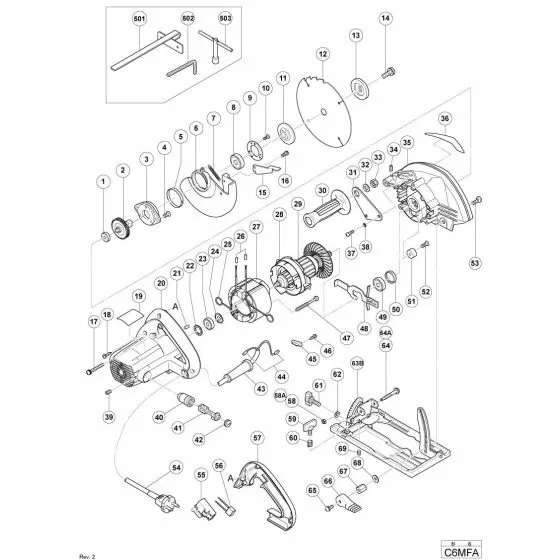 Hitachi C6MFA WASHER 320975 Spare Part