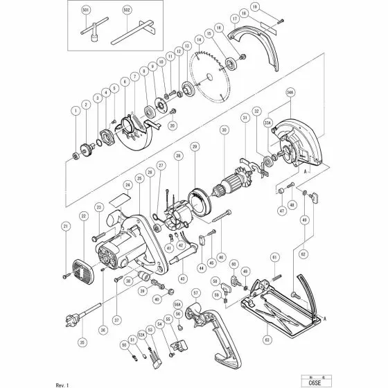 Hitachi C6SE SWITCH (2P PILLAR TYPE) W/SAFETY LOCK 963756Z Spare Part