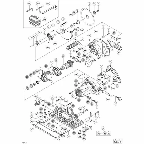 Hitachi C6UY CLAMP LEVER 330972 Spare Part