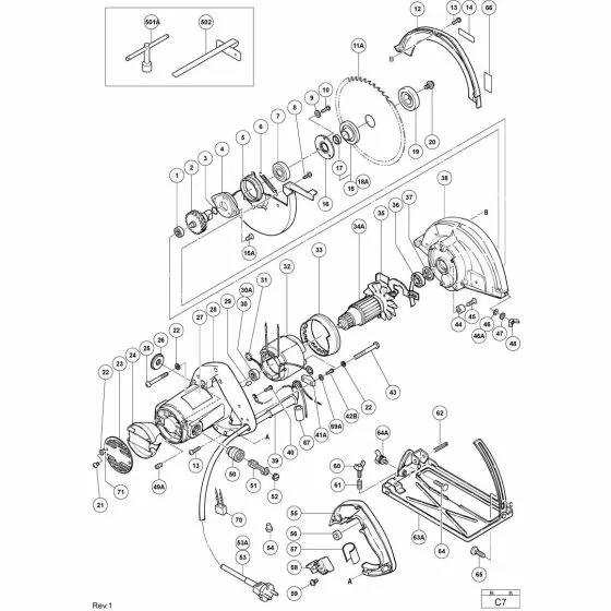 Hitachi C7 DISTANCE PIECE 961366 Spare Part