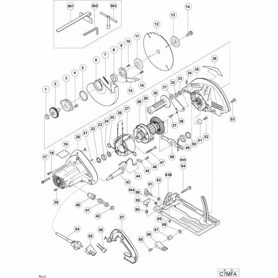 Hitachi C7MFA RUBBER RING 318647 Spare Part