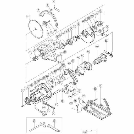 Hitachi C7SC CHOKE COIL 980685 Spare Part