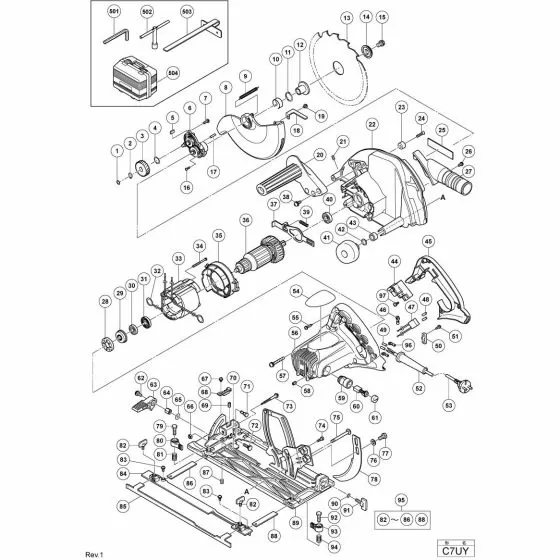 Hitachi C7UY STATOR ASS'Y 110V 340762G Spare Part