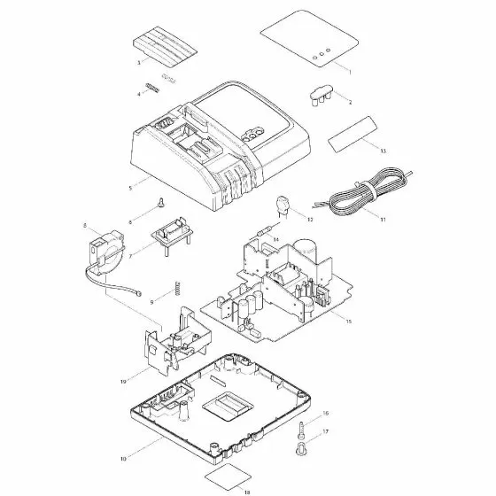 Makita DC18RC Spare Parts List