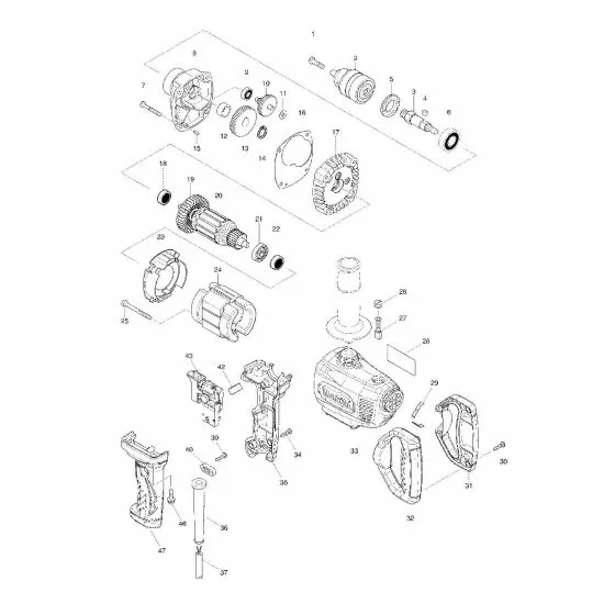 Makita DS4010 STRAIN RELIEF HS7100/BO5041 687052-4 Spare Part