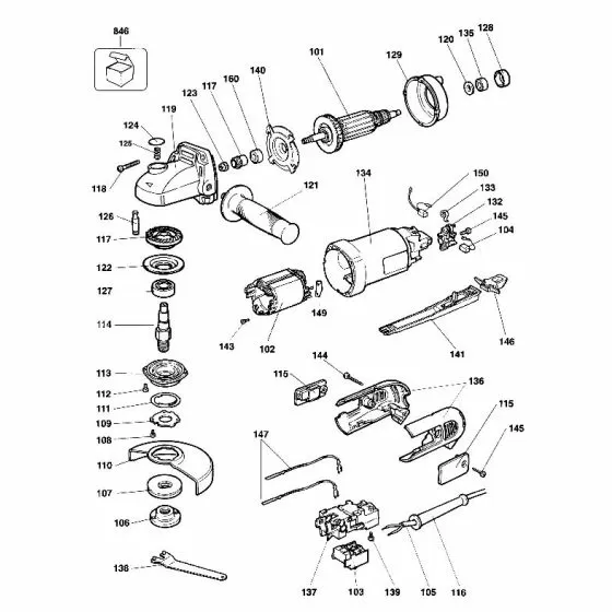 Dewalt DW401K NO LONGER AVAILABLE 000000-00 Spare Part Type 1