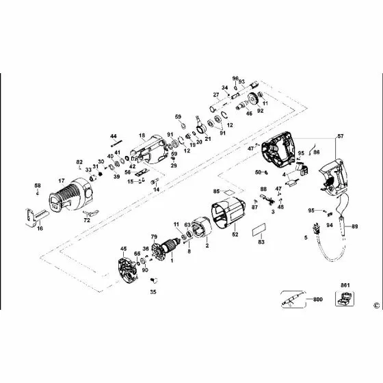 Dewalt DW310 SCREW, PLASTITE 330019-19 Spare Part Type 2