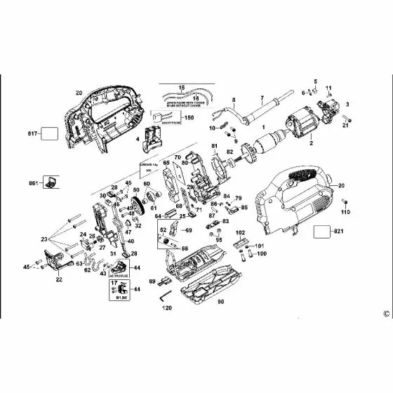 Dewalt DW341K Spare Parts List Type 11