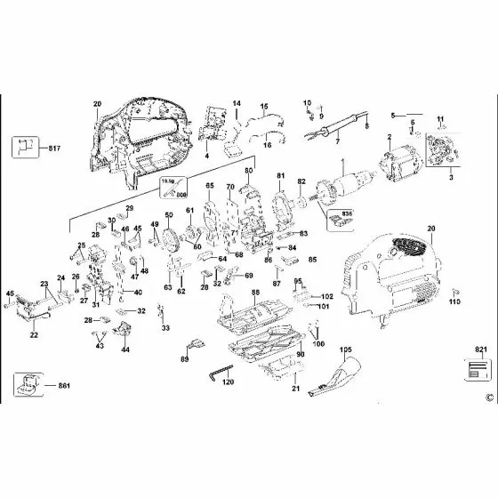 Dewalt DW341K Spare Parts List Type 3