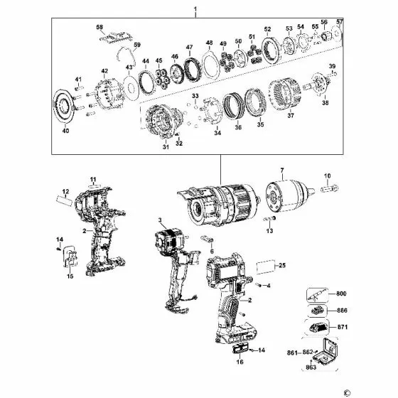 Dewalt DCD732 GEAR N031083 Spare Part Type 11