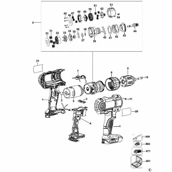 Dewalt DCD771 GEAR N215916 Spare Part Type 1