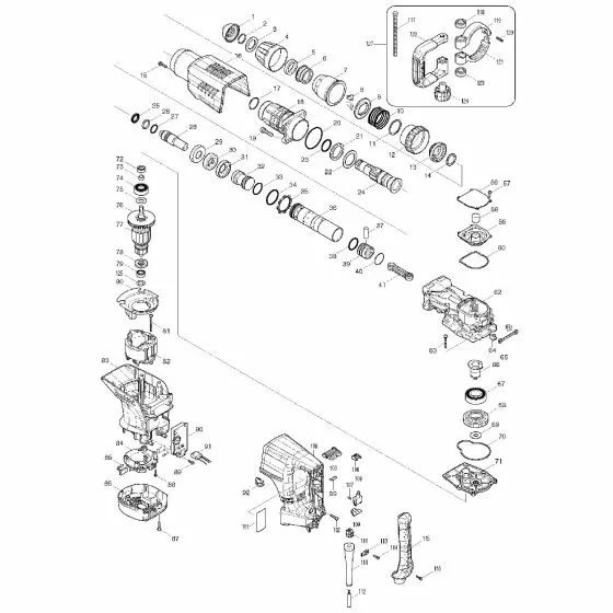 Makita HM1203C HEX. SOCKET HEAD BOLT M5X25 922243-3 Spare Part