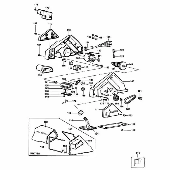 Black & Decker KW713 Discontinued 000000-00 Spare Part Type: 2