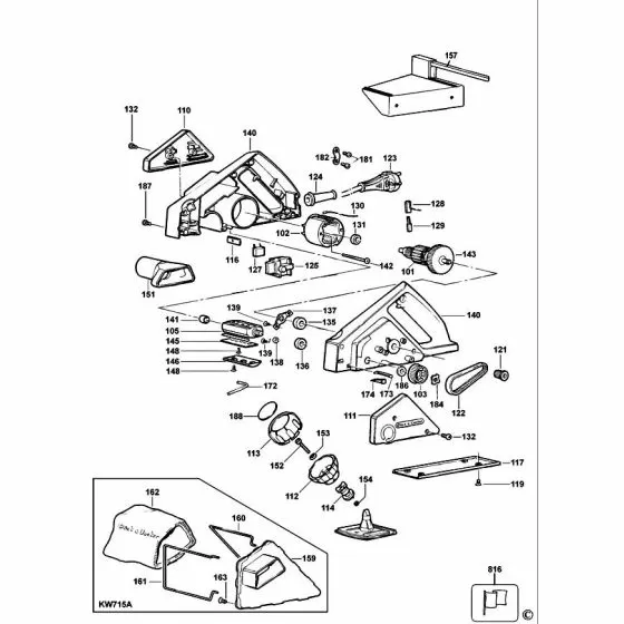 Black & Decker KW715 Discontinued 877898 Spare Part Type: 3