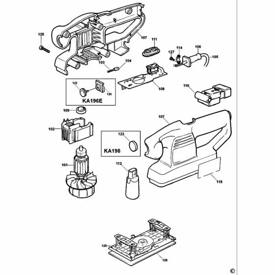 Black & Decker KA196E SPRING 830501 Spare Part Type: 2