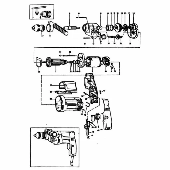 Black & Decker P1219 Spare Parts List Type: 1